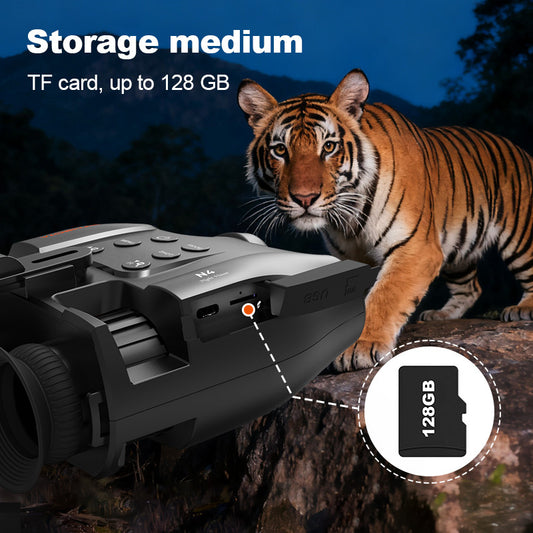GTMEDIA N4 4K HD Digital Night Vision Binoculars, Comes with Memory Card, 2000mAh Battery And Photo Taking, Video Taking, Playback Mode - Perfect for Outdoor Night Adventures And Wildlife Spotting, Great Gift for Men, Night V