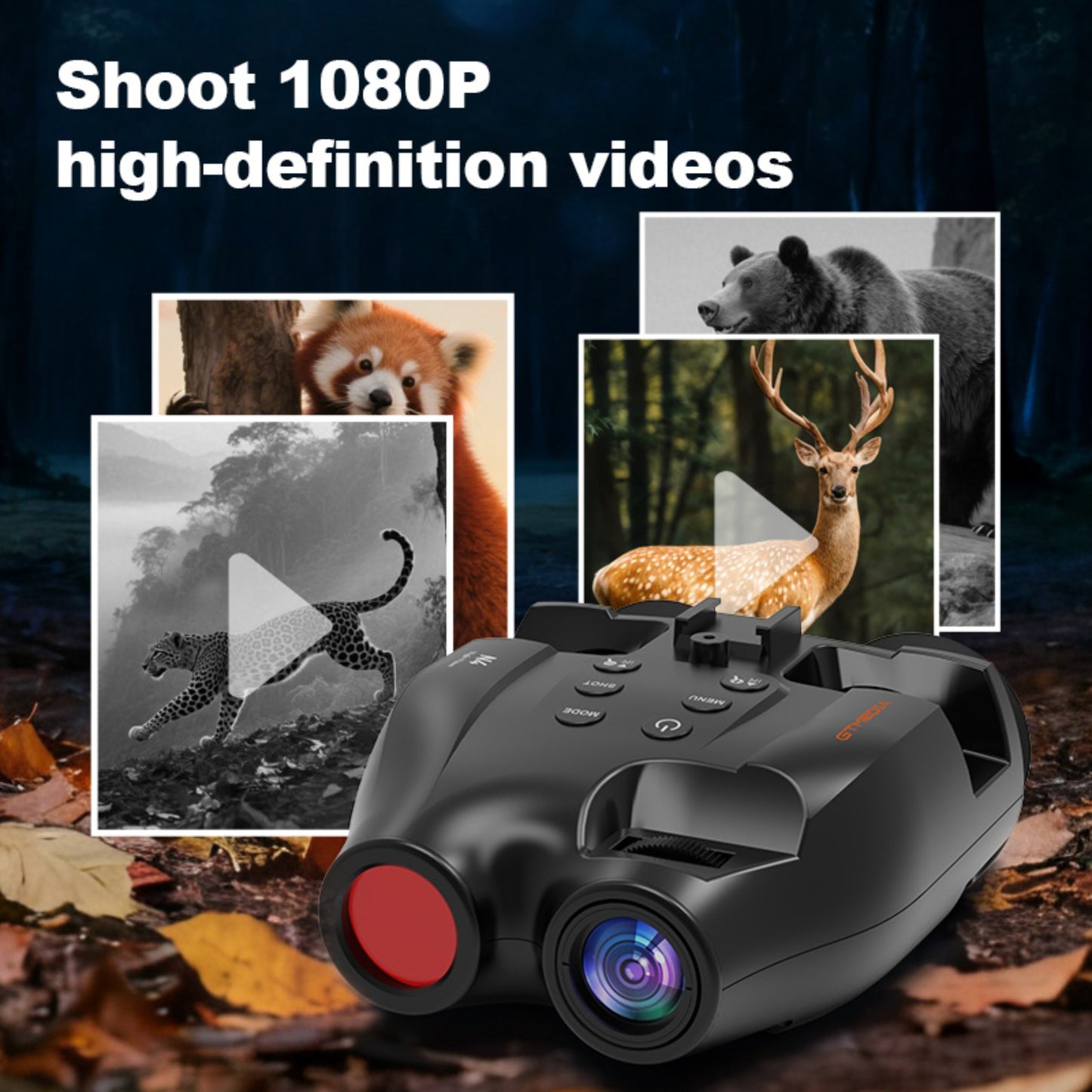 GTMEDIA N4 4K HD Digital Night Vision Binoculars, Comes with Memory Card, 2000mAh Battery And Photo Taking, Video Taking, Playback Mode - Perfect for Outdoor Night Adventures And Wildlife Spotting, Great Gift for Men, Night V