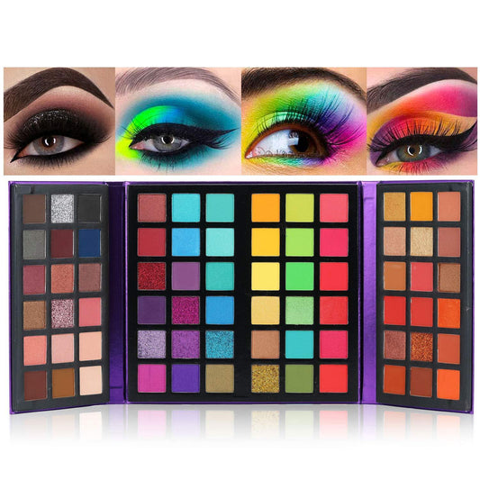 72 Color Eyeshadow Palette Color Board Shimmer Matte Nude Natural All In One, Carnival/Mardi Gras/Masquerade