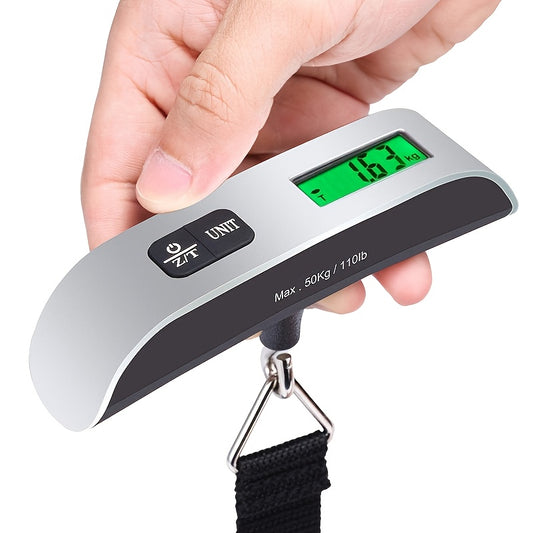 1pc 110lb/50kg Digital Handheld Luggage Hanging Baggage Scale, hand Scale, Mini Portable Electronic Scale, Express Scale With Backlight LCD Display, Travel Must Haves
