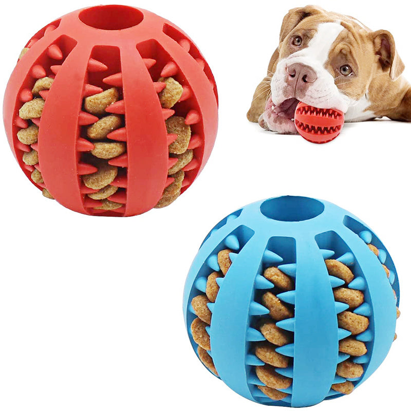 1pc Dog Ball Toys for Small Dogs Interactive Elasticity Puppy Chew Toy Tooth Cleaning Rubber Food Ball Toy Pet Stuff Accessories, Large Interactive Dog Ball, Dog Play Equipment, Vibrating Ball for Dogs, Pet Balls, Jolly Ball