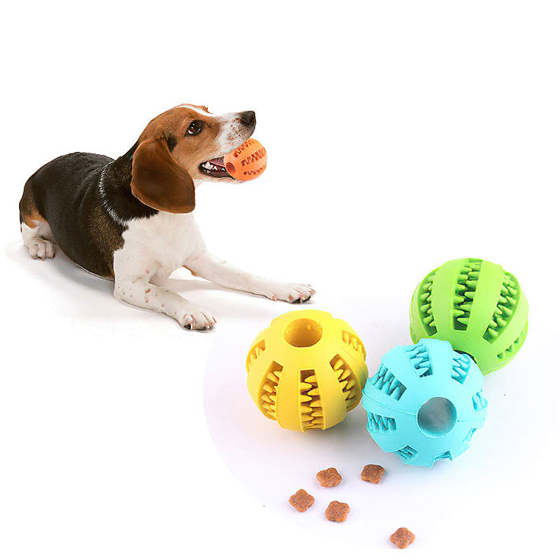 1pc Dog Ball Toys for Small Dogs Interactive Elasticity Puppy Chew Toy Tooth Cleaning Rubber Food Ball Toy Pet Stuff Accessories, Large Interactive Dog Ball, Dog Play Equipment, Vibrating Ball for Dogs, Pet Balls, Jolly Ball