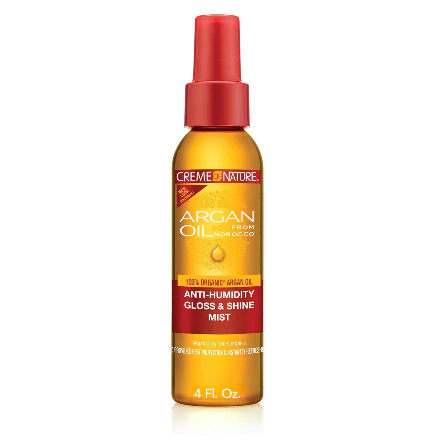Anti-Humidity Gloss & Shine Mist - Lightweight Frizz Control and Heat Protection with 100% Organic Argan Oil, Ideal Holiday Gift for Her, 4 Oz