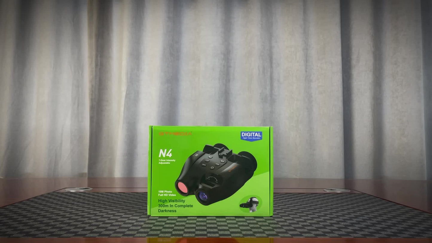 GTMEDIA N4 4K HD Digital Night Vision Binoculars, Comes with Memory Card, 2000mAh Battery And Photo Taking, Video Taking, Playback Mode - Perfect for Outdoor Night Adventures And Wildlife Spotting, Great Gift for Men, Night V