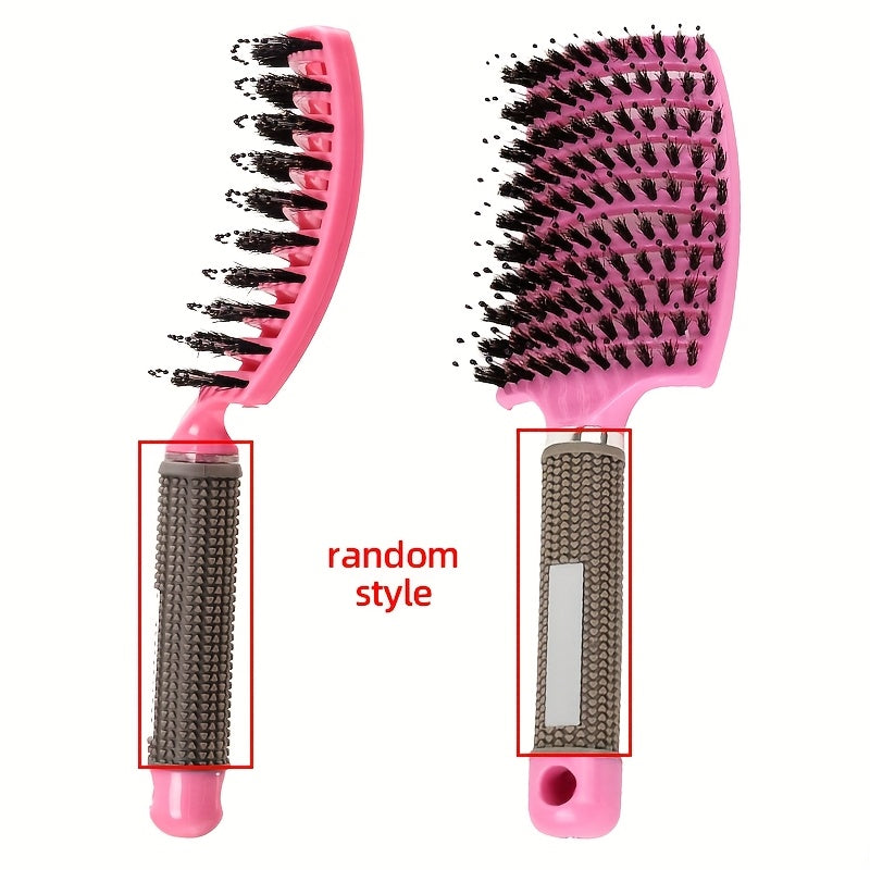 Curved Vented Professional Detangling Hair Brush | Magic Scalp Massage Comb for Women, Ideal for Wet Curly Hair, Styling Tool, ABS Plastic Handle, Nylon Bristles - Perfect Christmas Gift for Friends/Relatives