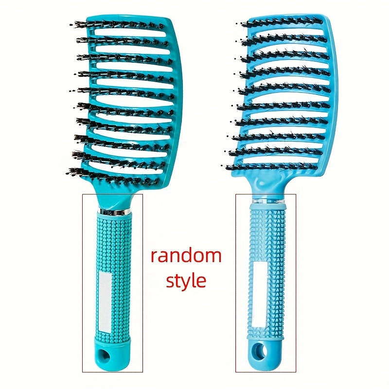 Curved Vented Professional Detangling Hair Brush | Magic Scalp Massage Comb for Women, Ideal for Wet Curly Hair, Styling Tool, ABS Plastic Handle, Nylon Bristles - Perfect Christmas Gift for Friends/Relatives