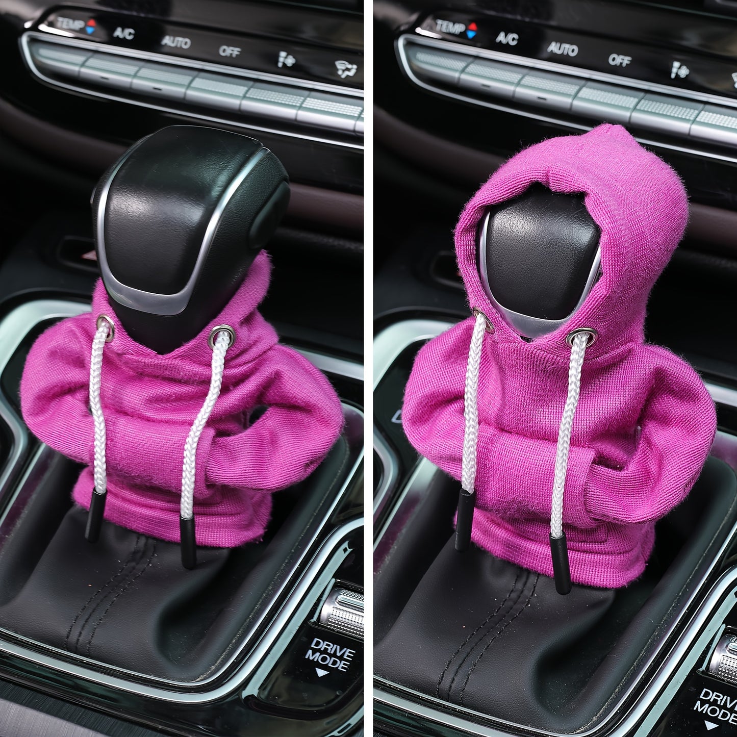 Large Size Universal Car Gear Shift Cover Hoodie, Fashionable Mini Hooded Sweatshirt For Auto Gear Stick Shifter Knob, Interior Accessories Decor
