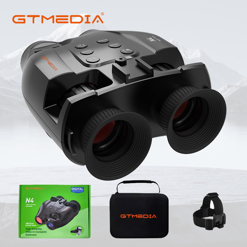 GTMEDIA N4 4K HD Digital Night Vision Binoculars, Comes with Memory Card, 2000mAh Battery And Photo Taking, Video Taking, Playback Mode - Perfect for Outdoor Night Adventures And Wildlife Spotting, Great Gift for Men, Night V