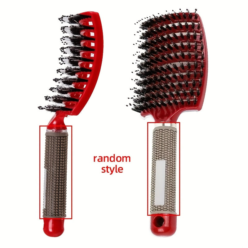Curved Vented Professional Detangling Hair Brush | Magic Scalp Massage Comb for Women, Ideal for Wet Curly Hair, Styling Tool, ABS Plastic Handle, Nylon Bristles - Perfect Christmas Gift for Friends/Relatives