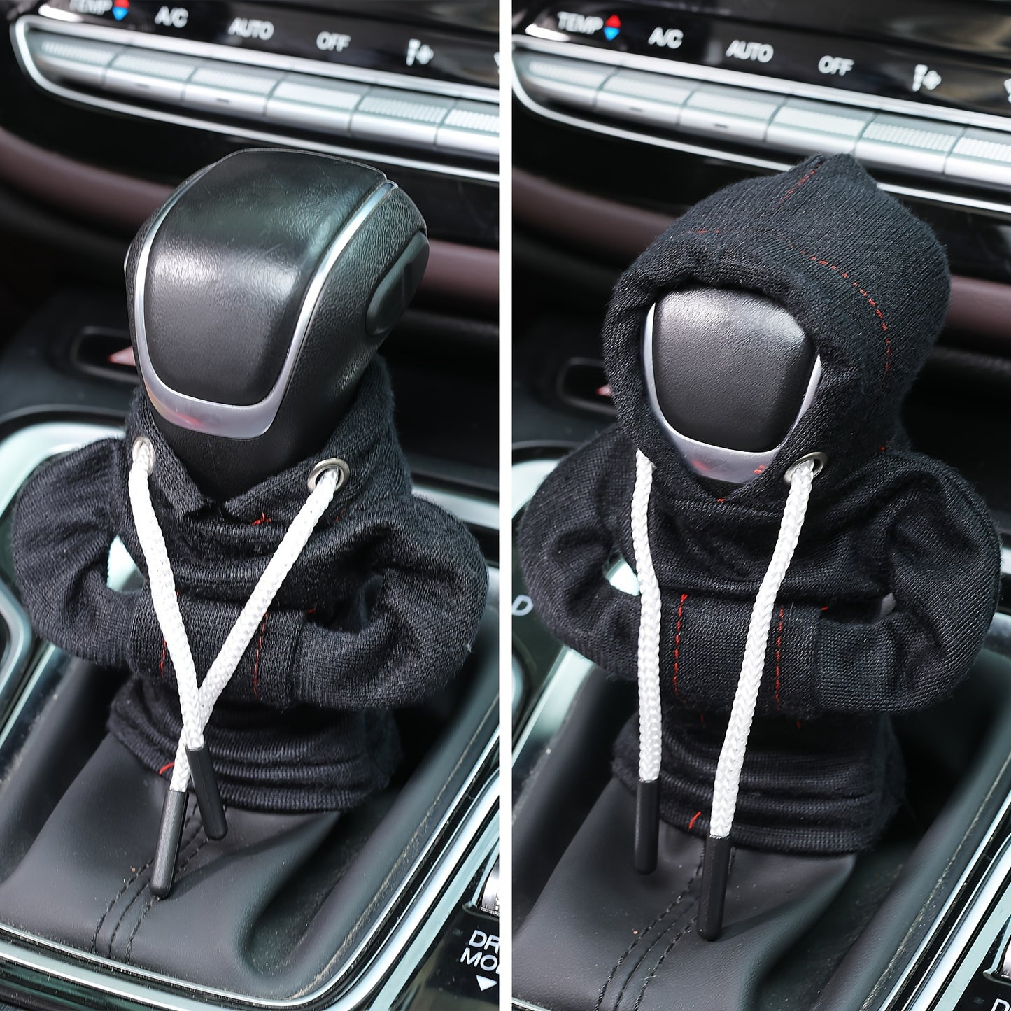 Large Size Universal Car Gear Shift Cover Hoodie, Fashionable Mini Hooded Sweatshirt For Auto Gear Stick Shifter Knob, Interior Accessories Decor