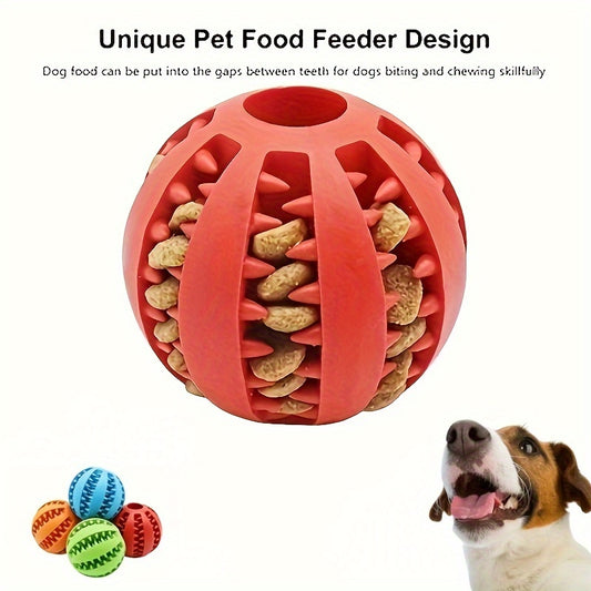 1pc Dog Ball Toys for Small Dogs Interactive Elasticity Puppy Chew Toy Tooth Cleaning Rubber Food Ball Toy Pet Stuff Accessories, Large Interactive Dog Ball, Dog Play Equipment, Vibrating Ball for Dogs, Pet Balls, Jolly Ball