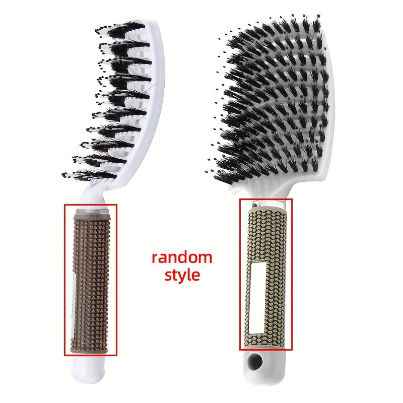 Curved Vented Professional Detangling Hair Brush | Magic Scalp Massage Comb for Women, Ideal for Wet Curly Hair, Styling Tool, ABS Plastic Handle, Nylon Bristles - Perfect Christmas Gift for Friends/Relatives