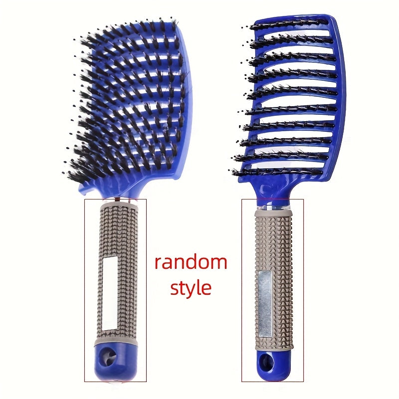 Curved Vented Professional Detangling Hair Brush | Magic Scalp Massage Comb for Women, Ideal for Wet Curly Hair, Styling Tool, ABS Plastic Handle, Nylon Bristles - Perfect Christmas Gift for Friends/Relatives