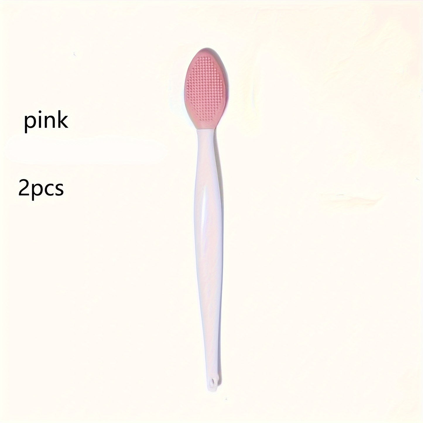 1pc/2pcs Beauty Light Beige Care Wash Face Silicone Brush Exfoliating Nose Clean Brushes Tools with Replacement Head, Skincare Routine, Facial Cleansing, Ergonomic Design, Gentle Exfoliation, Durable Silicone, Highquality Mat