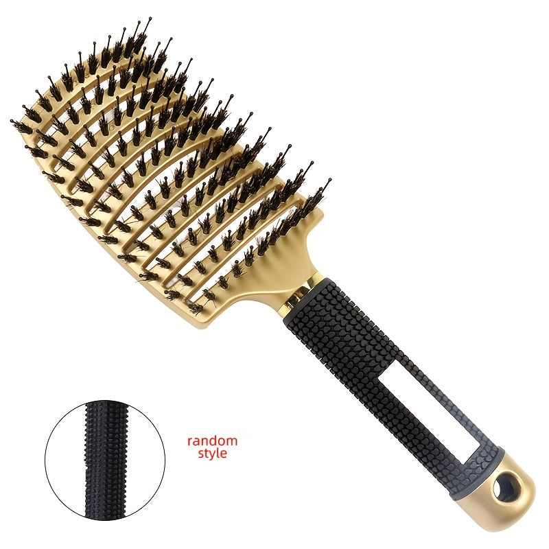 Curved Vented Professional Detangling Hair Brush | Magic Scalp Massage Comb for Women, Ideal for Wet Curly Hair, Styling Tool, ABS Plastic Handle, Nylon Bristles - Perfect Christmas Gift for Friends/Relatives