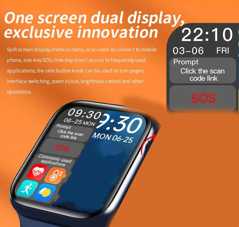 HW16 Smart Watch Series 6 1.75 Inch Full Touch Smartwatch Fitness Tracker Blood Pressure Custom Wallpaper HW12 Smart Watch