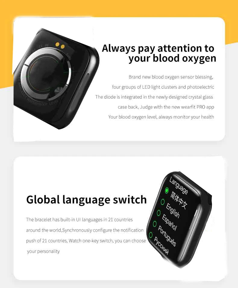 HW16 Smart Watch Series 6 1.75 Inch Full Touch Smartwatch Fitness Tracker Blood Pressure Custom Wallpaper HW12 Smart Watch
