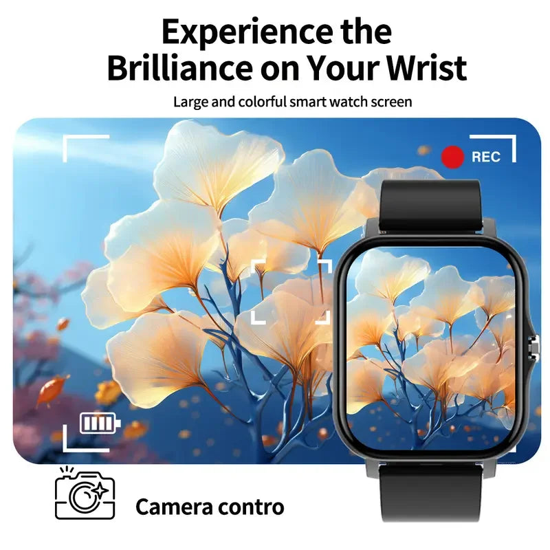 Smart Watch 2.01 Inch HD Display Answer Make Call Message Preview Sport Modes DIY Dial Weather Forecast Men Women