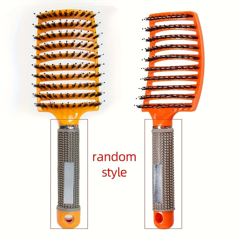 Curved Vented Professional Detangling Hair Brush | Magic Scalp Massage Comb for Women, Ideal for Wet Curly Hair, Styling Tool, ABS Plastic Handle, Nylon Bristles - Perfect Christmas Gift for Friends/Relatives