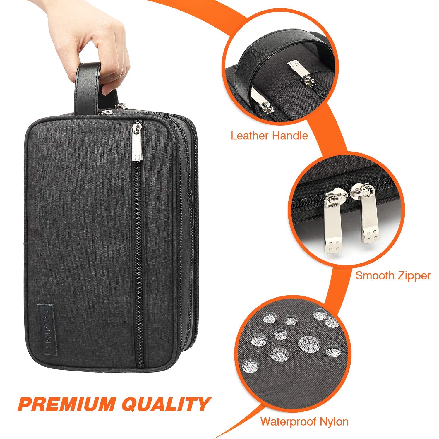 Premium Travel Toiletry Bag for Men and Women - Versatile Dopp Kit for Cosmetics and Grooming Essentials - Spacious Portable Organizer for Travel Accessories