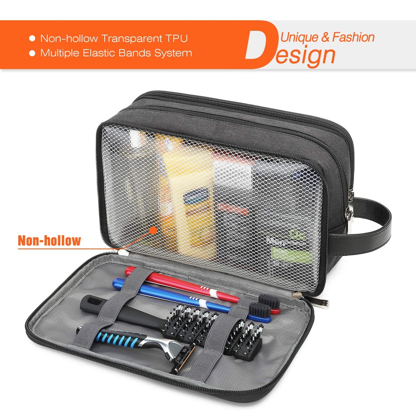 Premium Travel Toiletry Bag for Men and Women - Versatile Dopp Kit for Cosmetics and Grooming Essentials - Spacious Portable Organizer for Travel Accessories