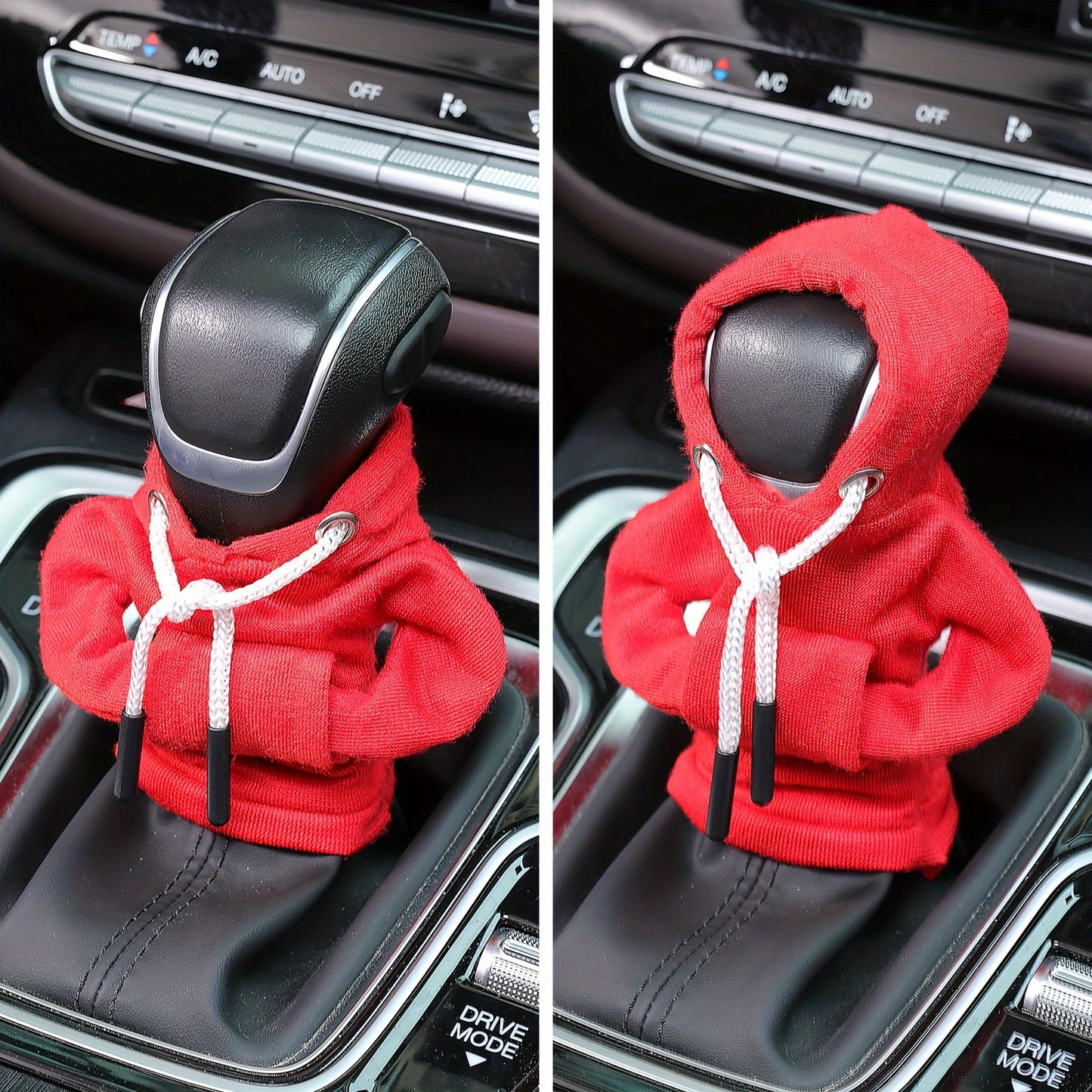 Large Size Universal Car Gear Shift Cover Hoodie, Fashionable Mini Hooded Sweatshirt For Auto Gear Stick Shifter Knob, Interior Accessories Decor